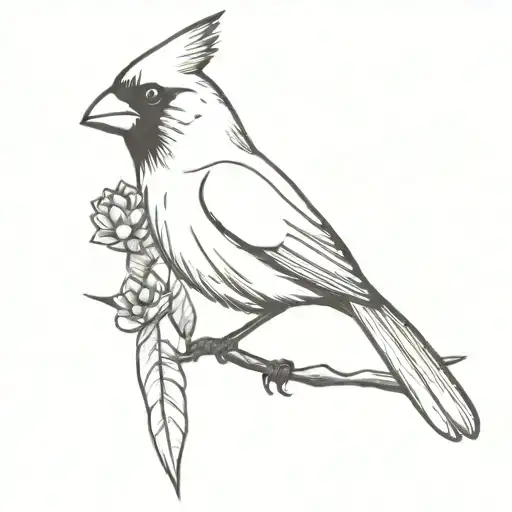 Cardinal And Botanicals Surrounding