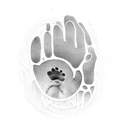 The Word Lupo But The Letter O Is A Dogs Paw Print