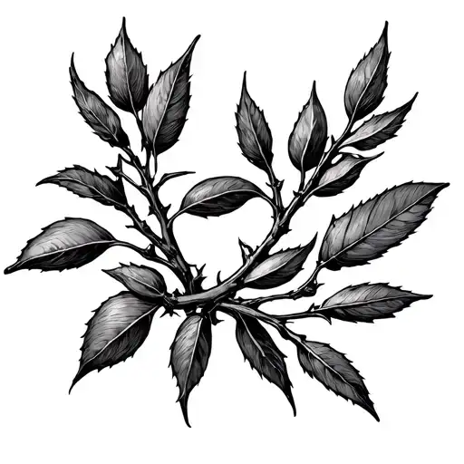 Olive Branch With Thorns Intertwined