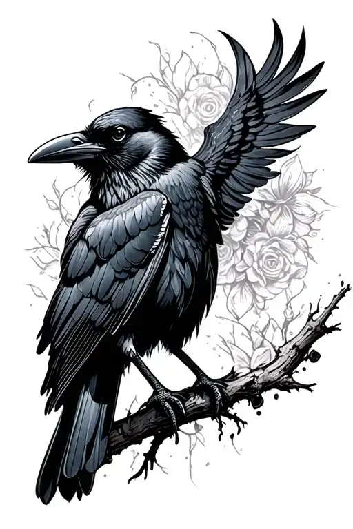 Raven Perched