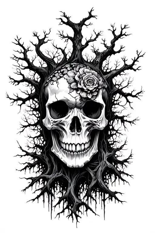 Skull Dark Forest