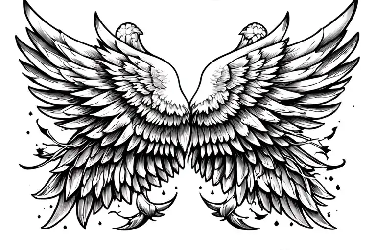 Wing Tattoo For Forearm