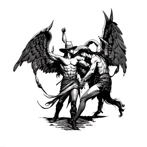 Cowboys And Angels Fighting Demons