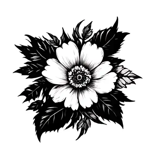 Flower Written Knife Surrounded