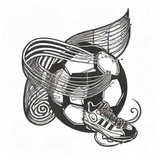 A Soccer Ball Morphing Into A Musical Note