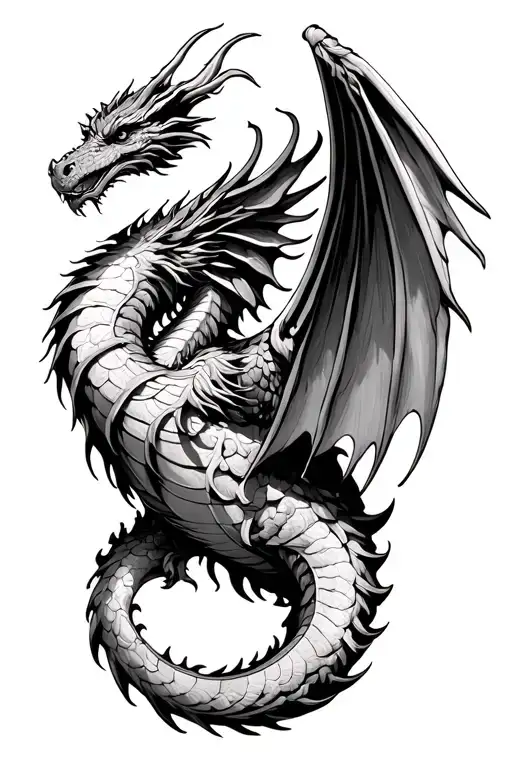 Winged Dragon Wrapped