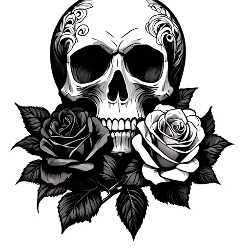 Skull & Roses Tangled