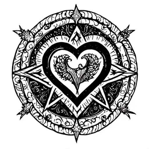 Heartagram Surrounded