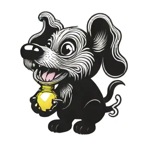 A Whimsical Jizzpop Puppy Playing With A Jizzpop Toy