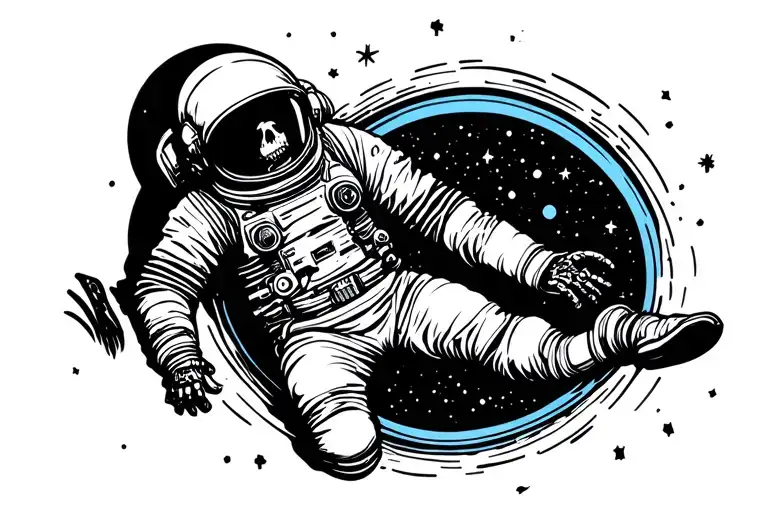 Dead Astronaut Floating In Space