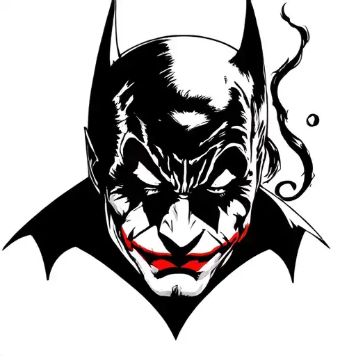 Batman Logo With Joker Haha