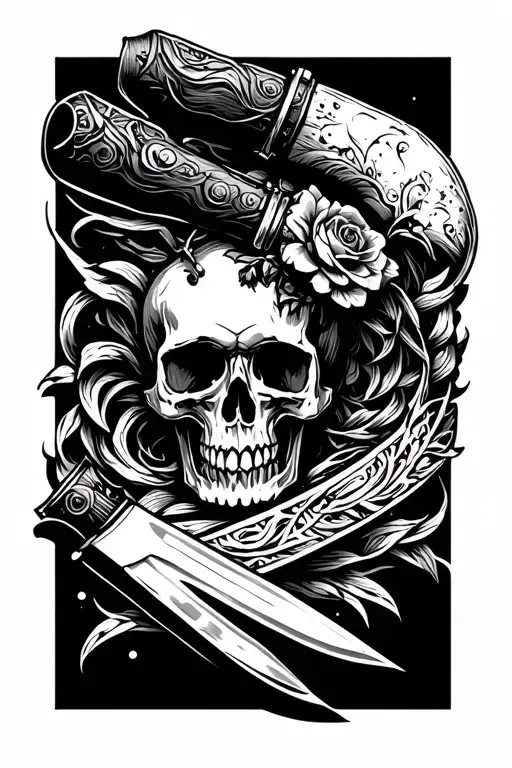 Repaer Skull Knife Surrounded