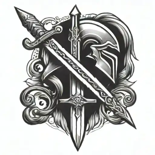 Spartan Sword Alone In Vertical Position