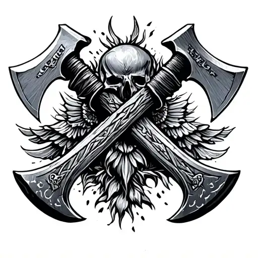 Military Crossed Axes