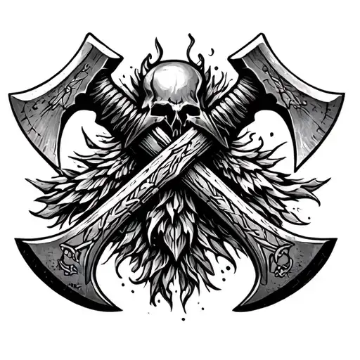 Military Crossed Axes