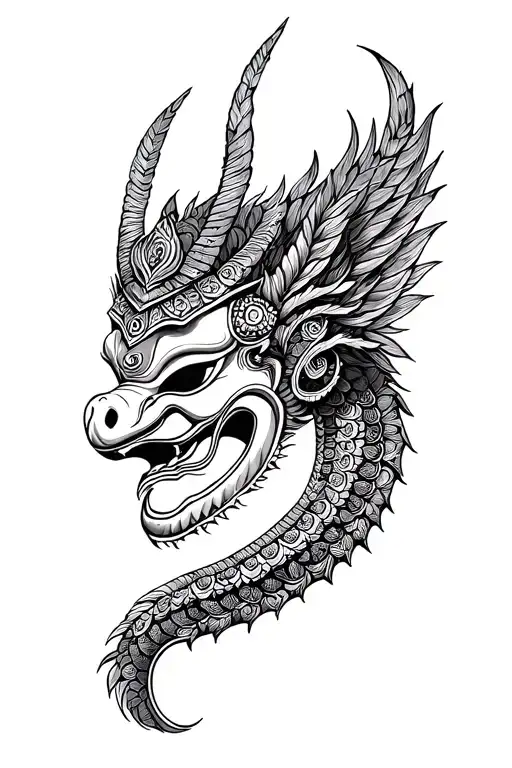 Old Sri Lankan Naga Raksha Mask