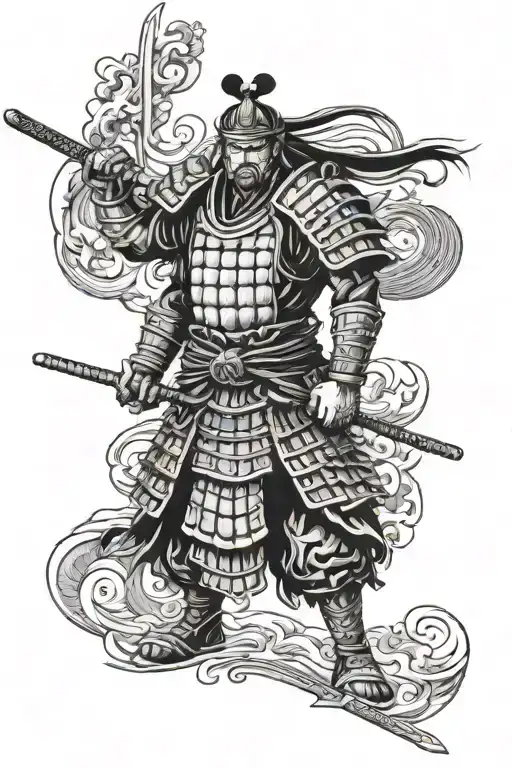 Samurai Warrior Standing Proudly