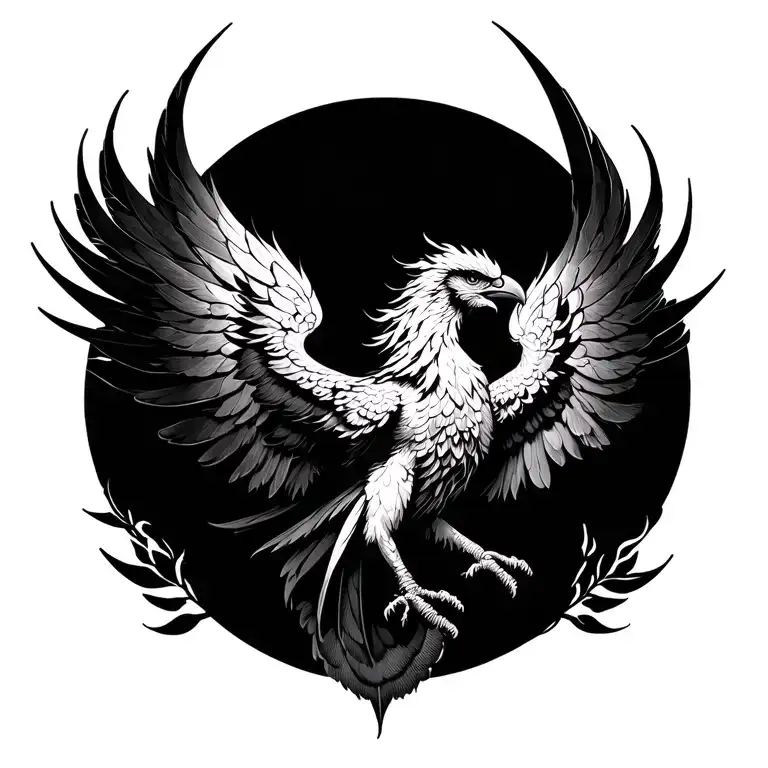 Realistic Phoenix For Man Back