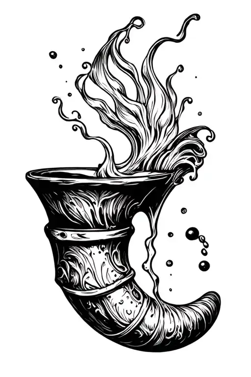 Drinking Horn Pouring Out