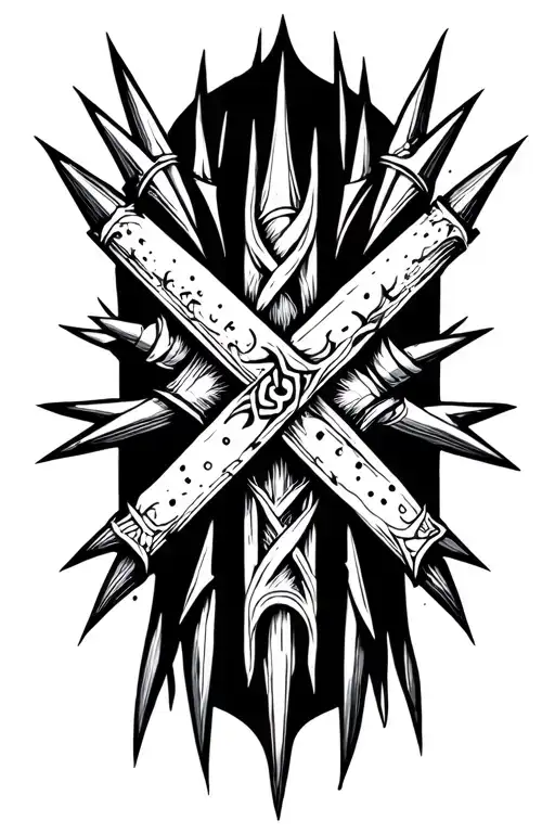 Nordic Spikes Crossed Over Each