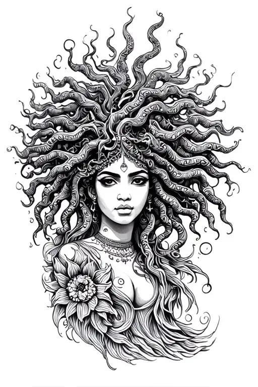 Afro Medusa Goddess