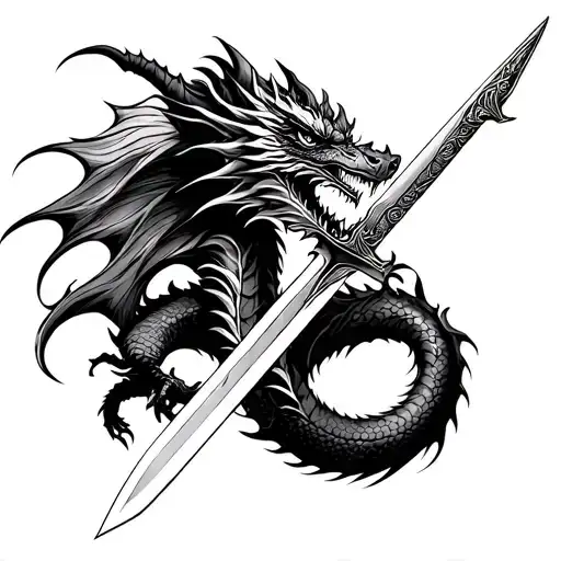 Dragon With A Sword