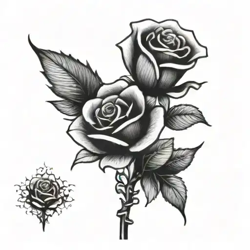 Rose Rolled Around Its Stem