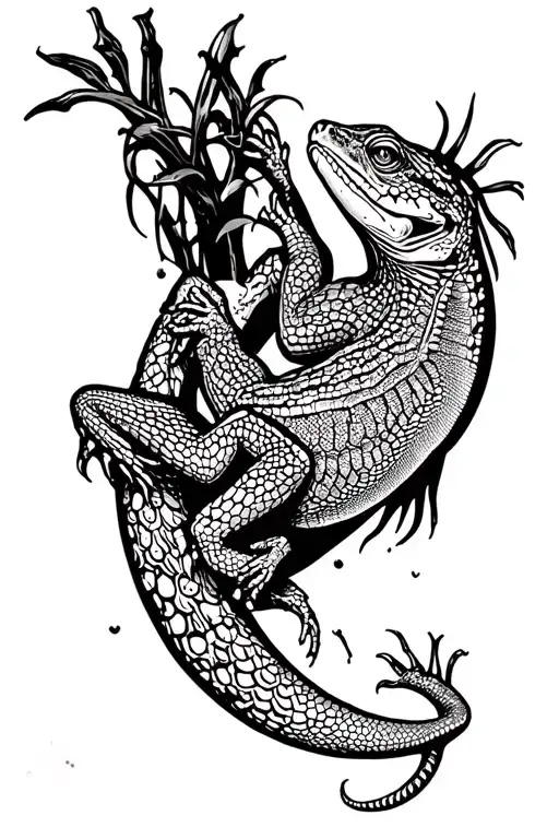 Lizard Climbing