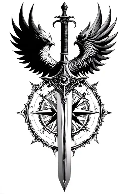 Phoenix Compass Sword Combined Into One