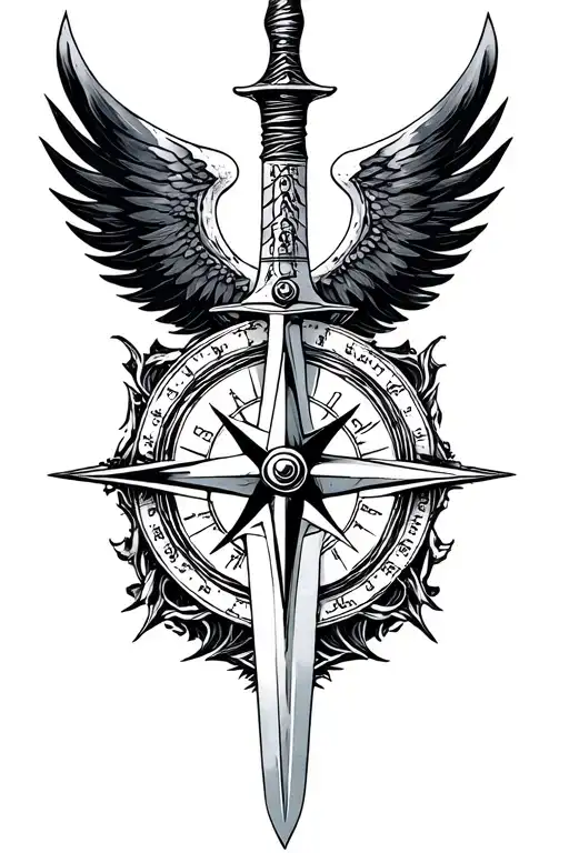 Compass Sword Combined Into One
