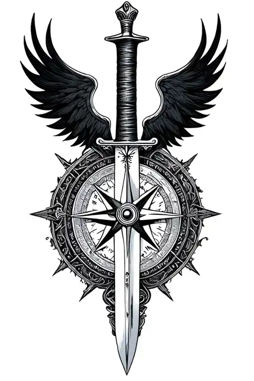 Compass Sword Combined Into One