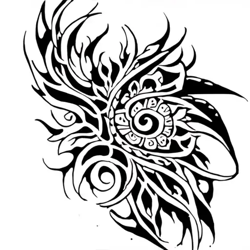 Freestyle Tribal Tattoo Back Piece