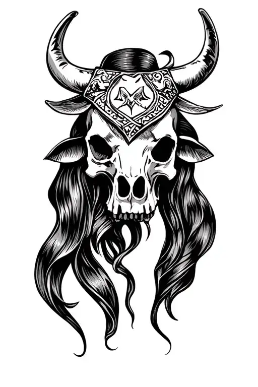 Cowboy Skull Or Bull Head
