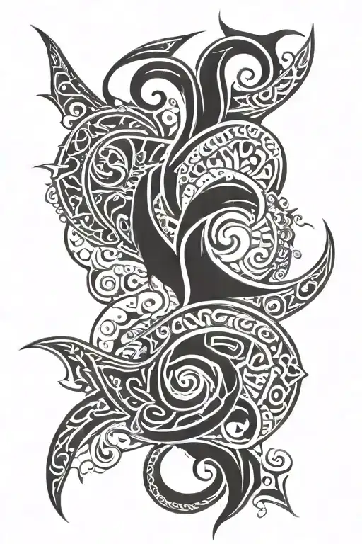 Tribal With Names Incorporated Into The Design