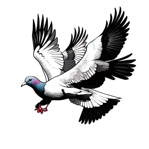 Three Doves Flying Together