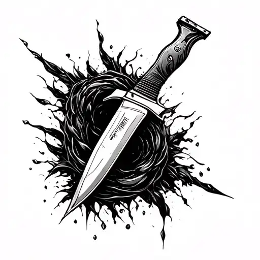 Knife Stabbed In The Back