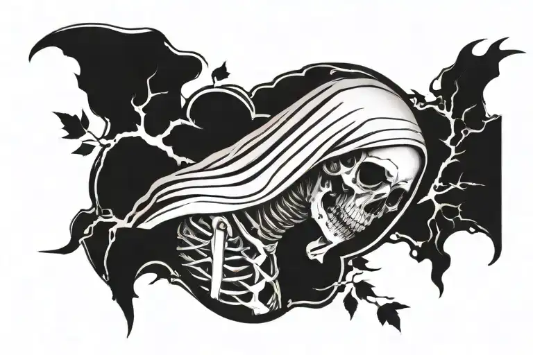 Nun Skeleton Sleeve