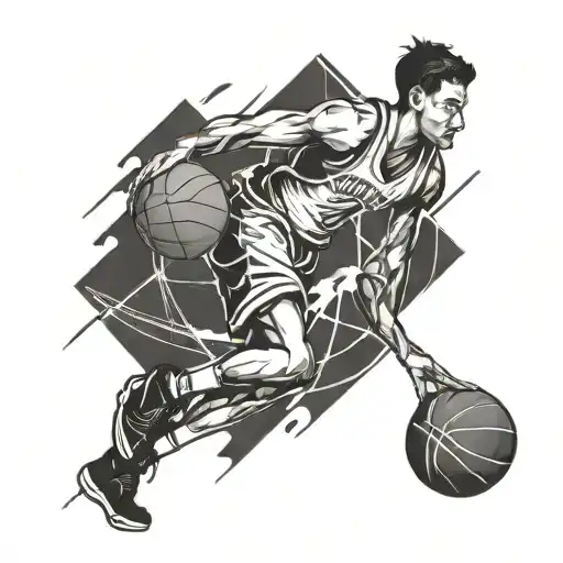Basketball Player Dribbling