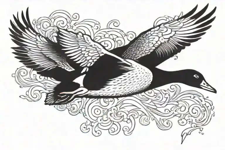 Duck Flying