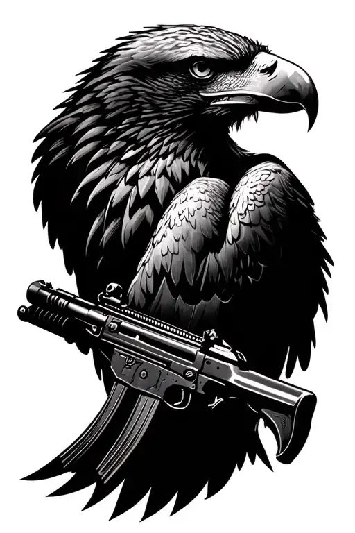Eagle With An Ak 47