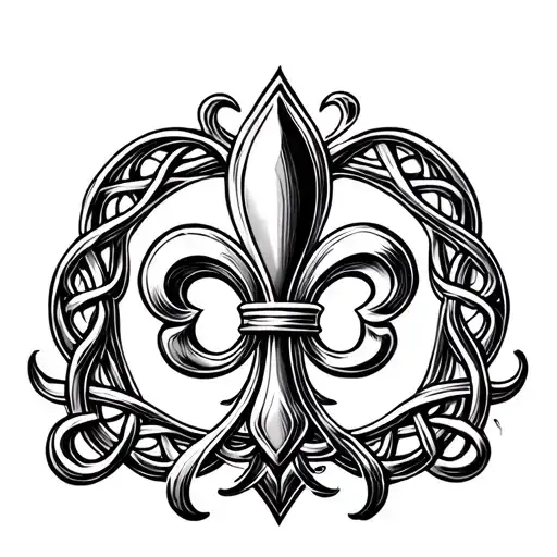 Celtic Knot Fleur De Lis