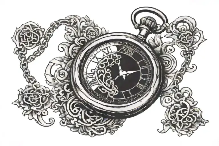 Pocket Watch With Monograms