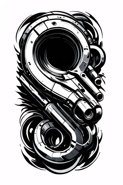 Titanium Forearm Radius And Ulna Tattoo Futuristic Wrist Cannon