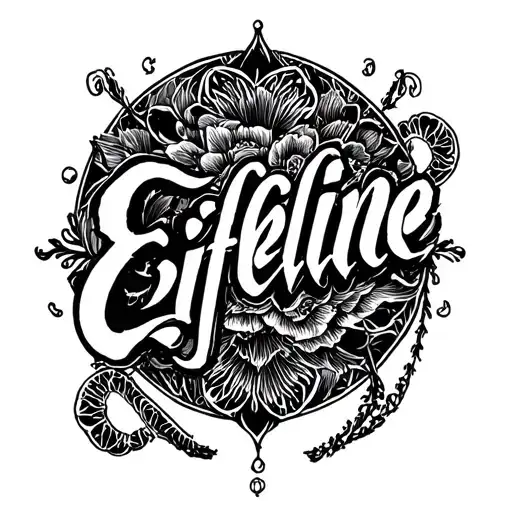 Dark Lettering Name Eiffeline