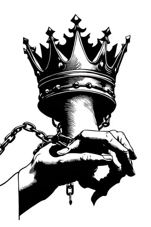 Shackled Hand Reaching For A Crown