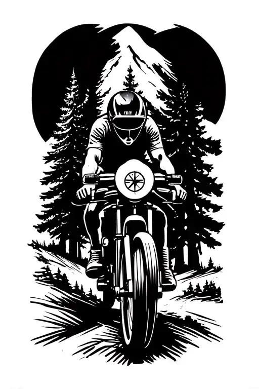 Racing Bike Strasse Trees Berg Compass