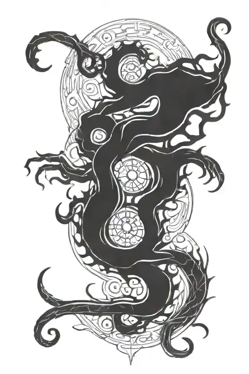 Eldritch Horror Arm Tattoo Design