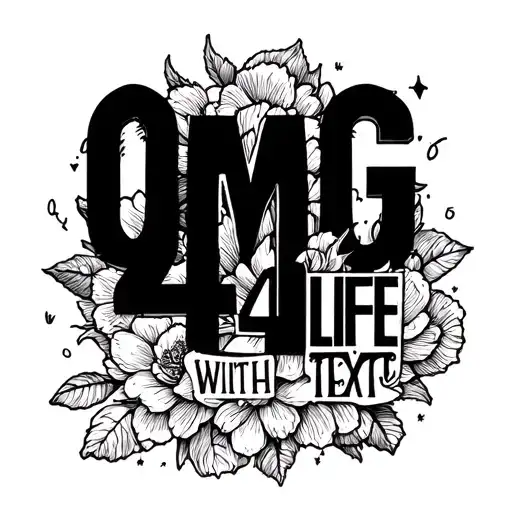 Omg 4 Life With Text
