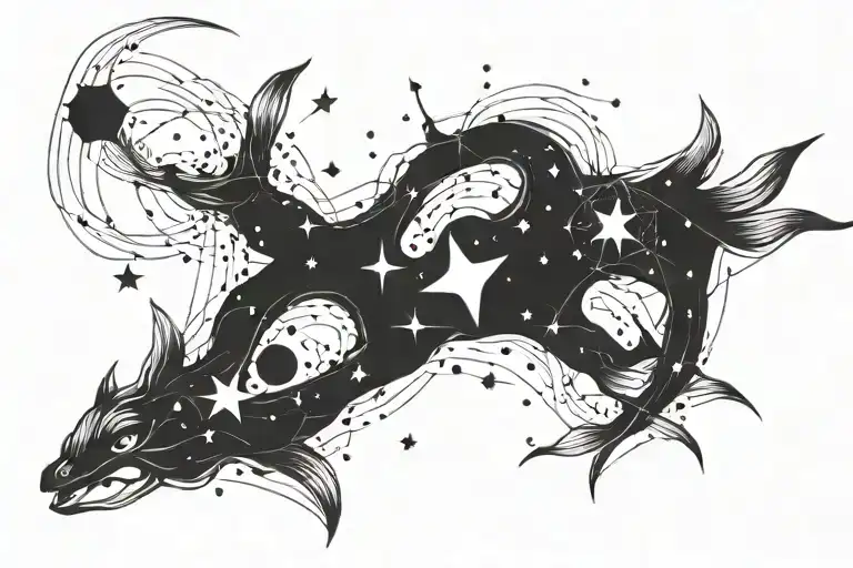 Pices And Aquarius Constellation