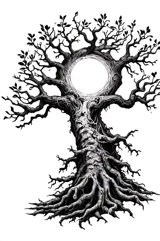 A Tree Of Life With Death Rebirth And Transformation